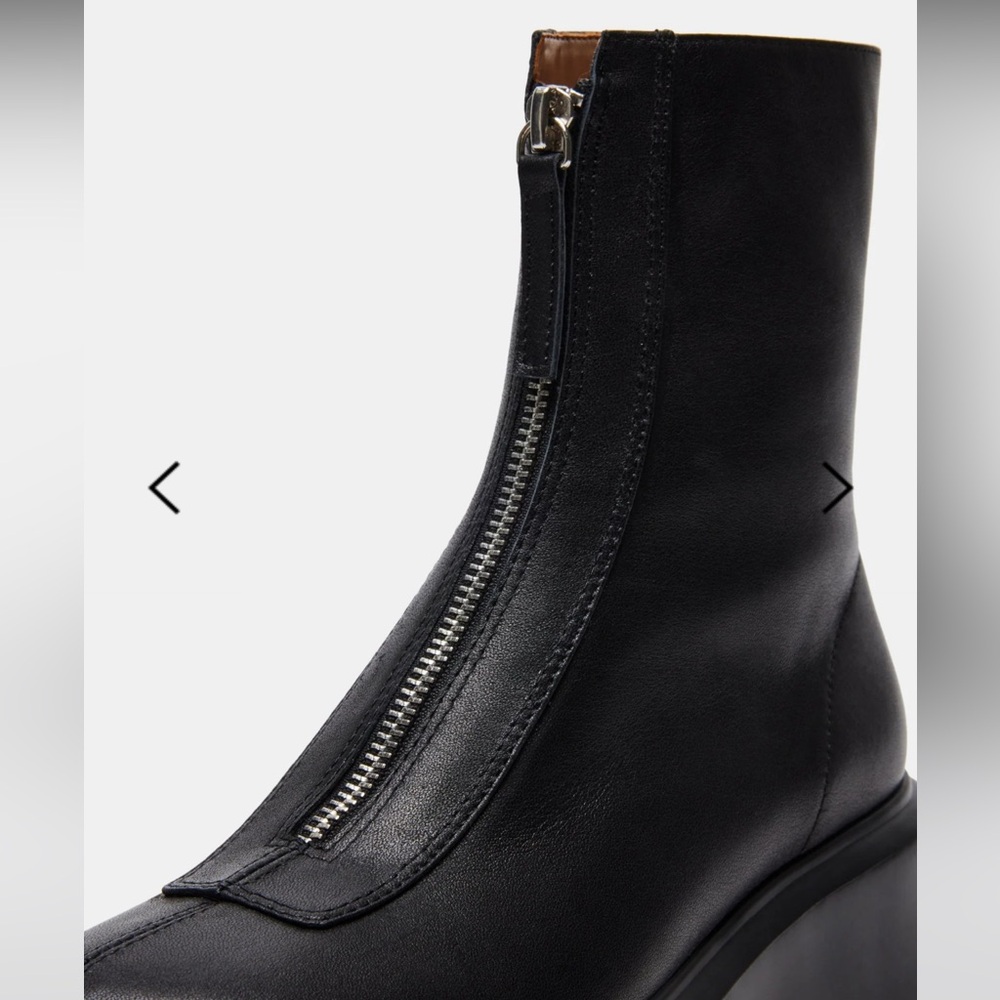 NEW Steve Madden Jones Black Leather Boot - Picture 5 of 9